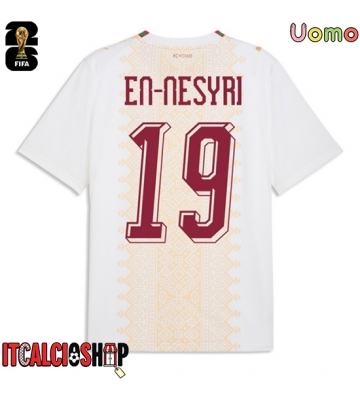 Marocco Youssef En-Nesyri #19 Seconda Maglia Mondiali 2026 Manica Corta